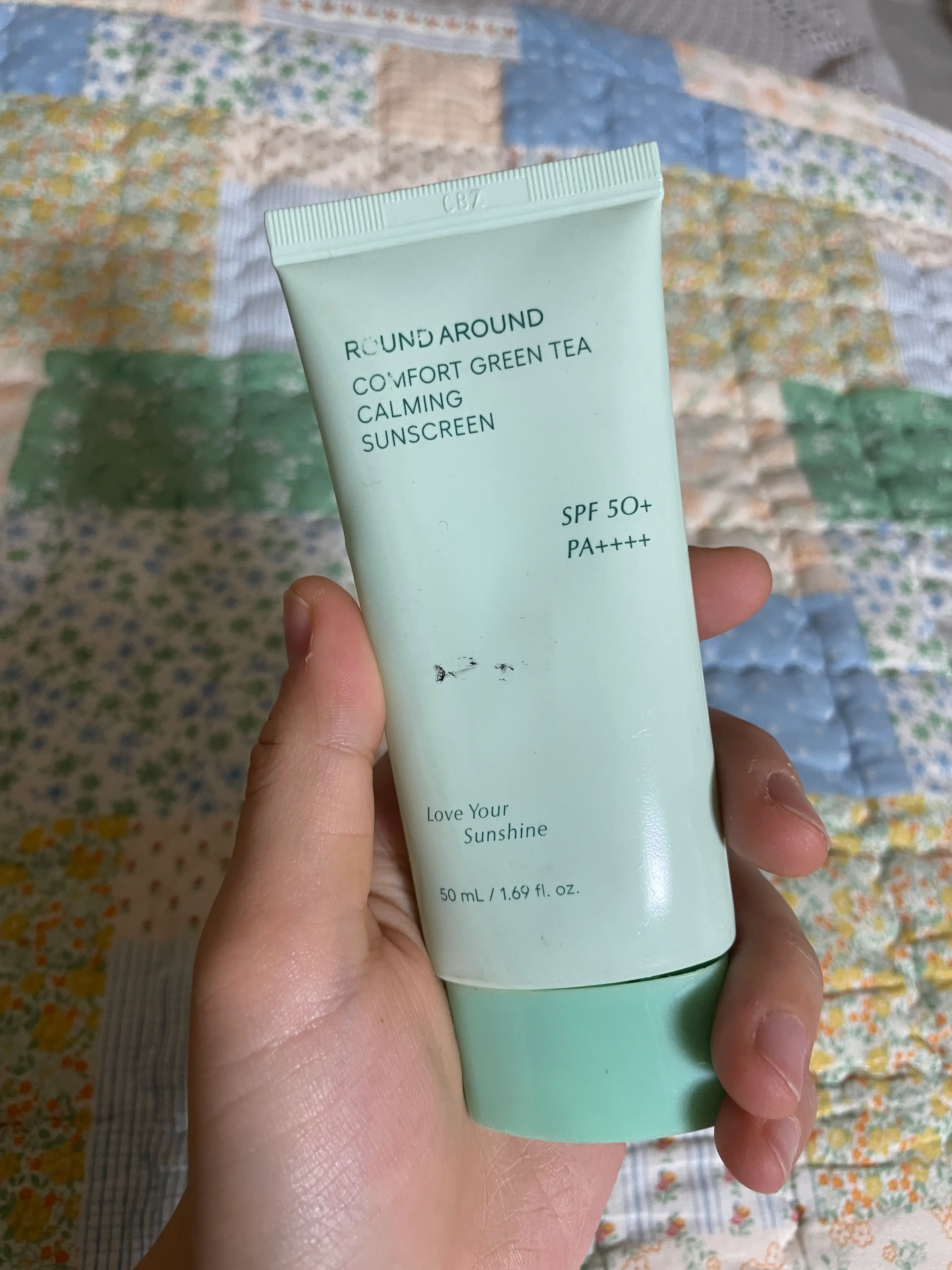 선택된 언니의파우치 리뷰 이미지 - [컴포트 그린티 카밍 선크림]