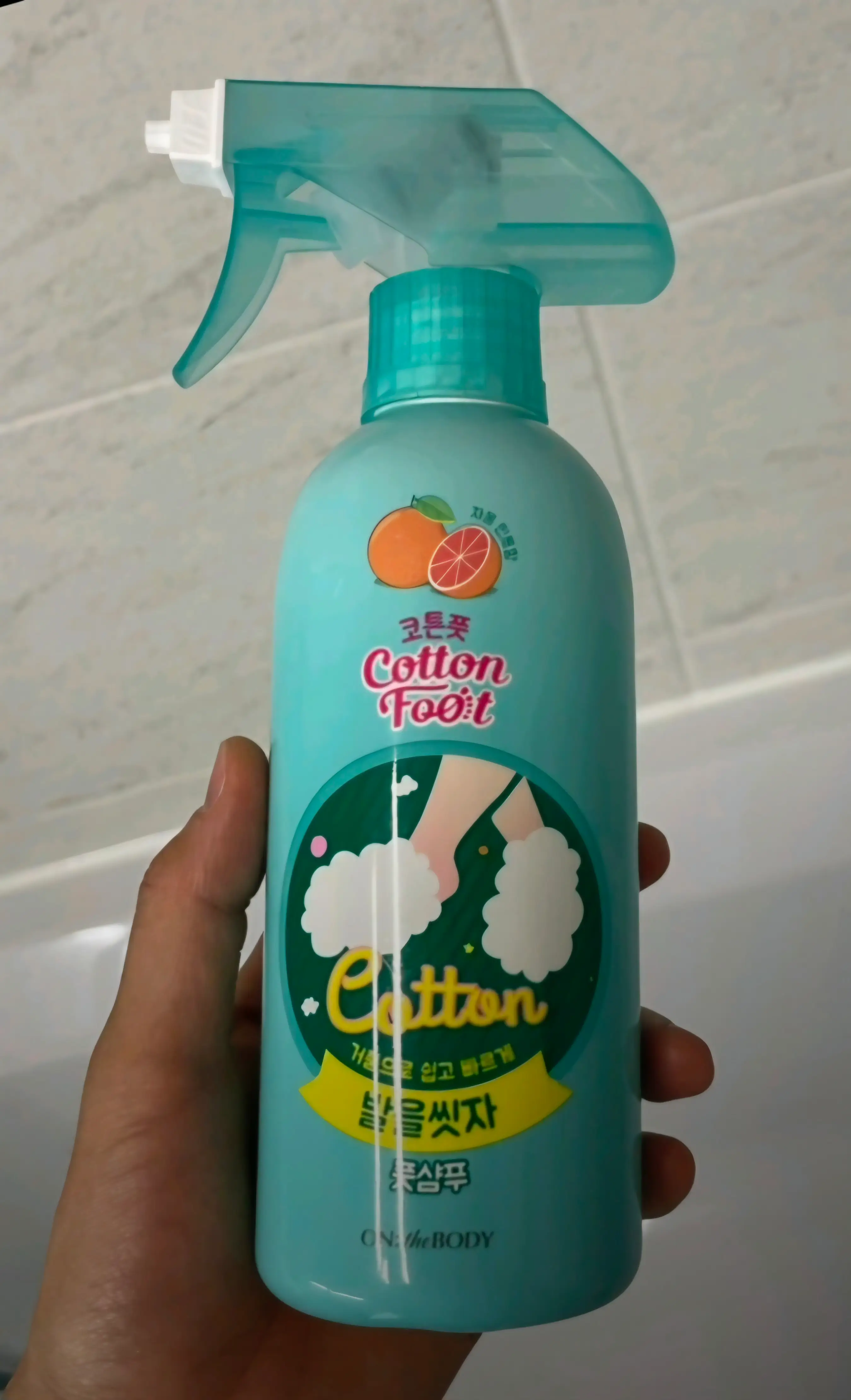 선택된 언니의파우치 리뷰 이미지 - [발을씻자 코튼 풋샴푸 [자몽]]