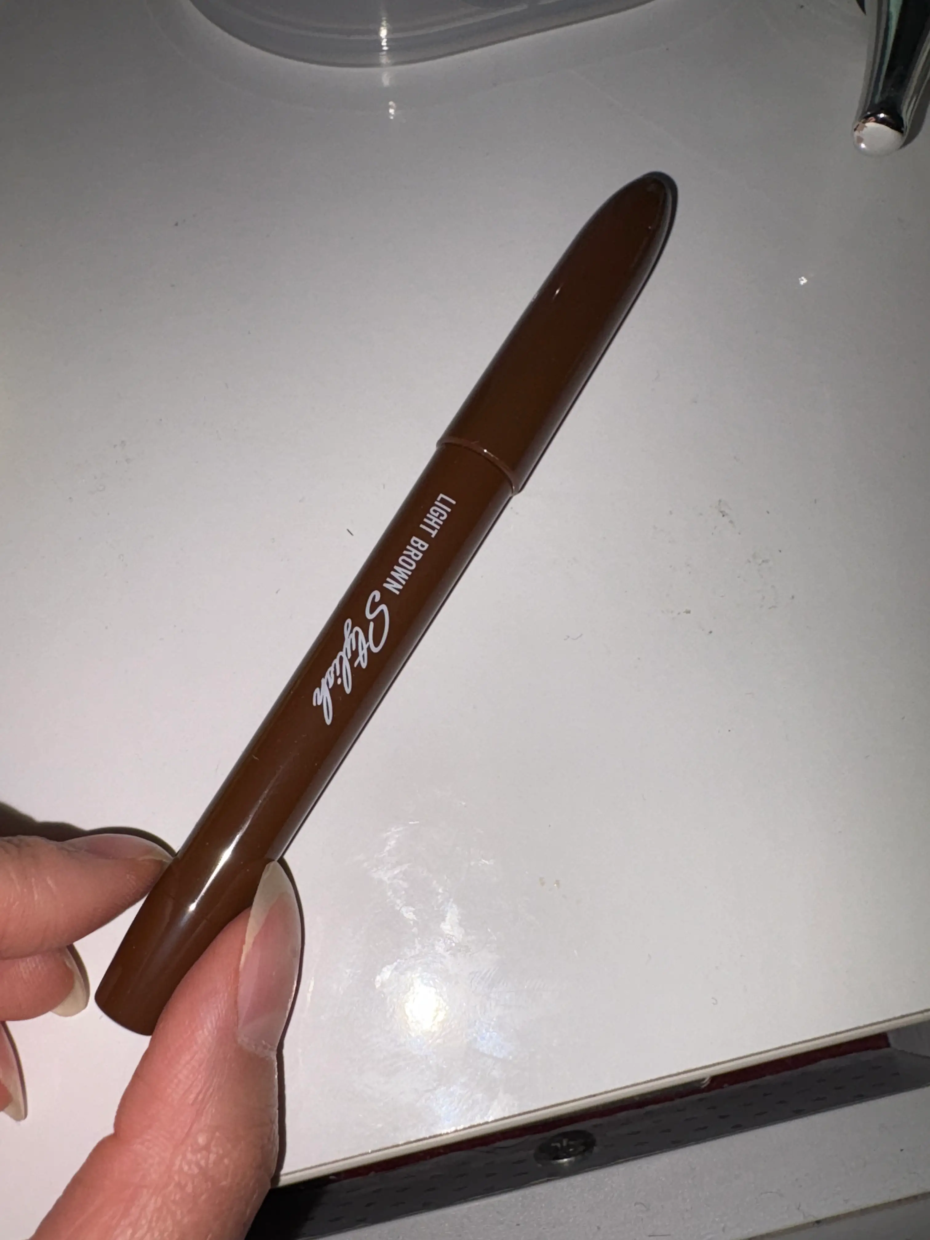 선택된 언니의파우치 리뷰 이미지 - [스타일리쉬 붓펜 아이라이너 [브라운]]