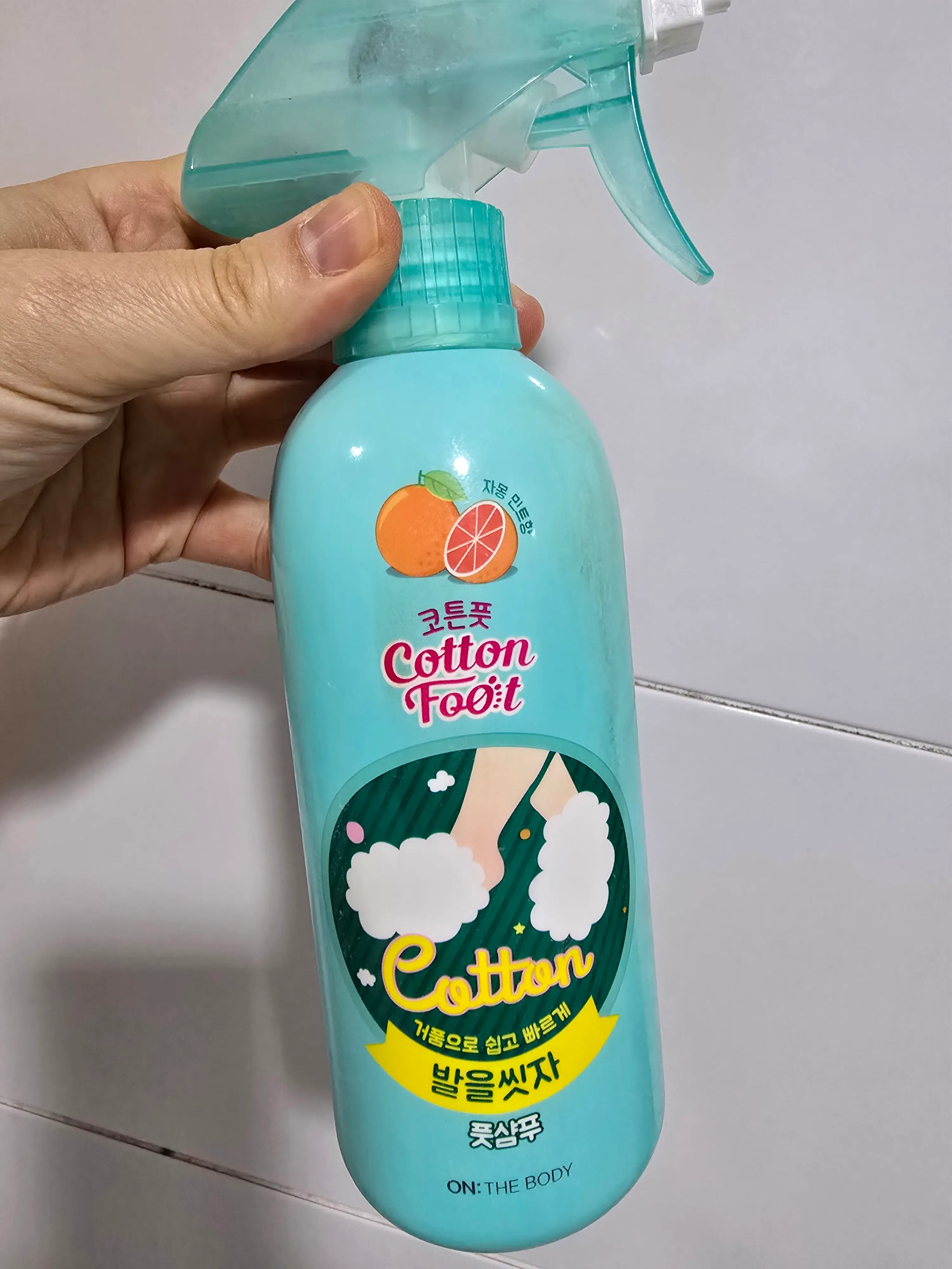 선택된 언니의파우치 리뷰 이미지 - [발을씻자 코튼 풋샴푸 [자몽]]