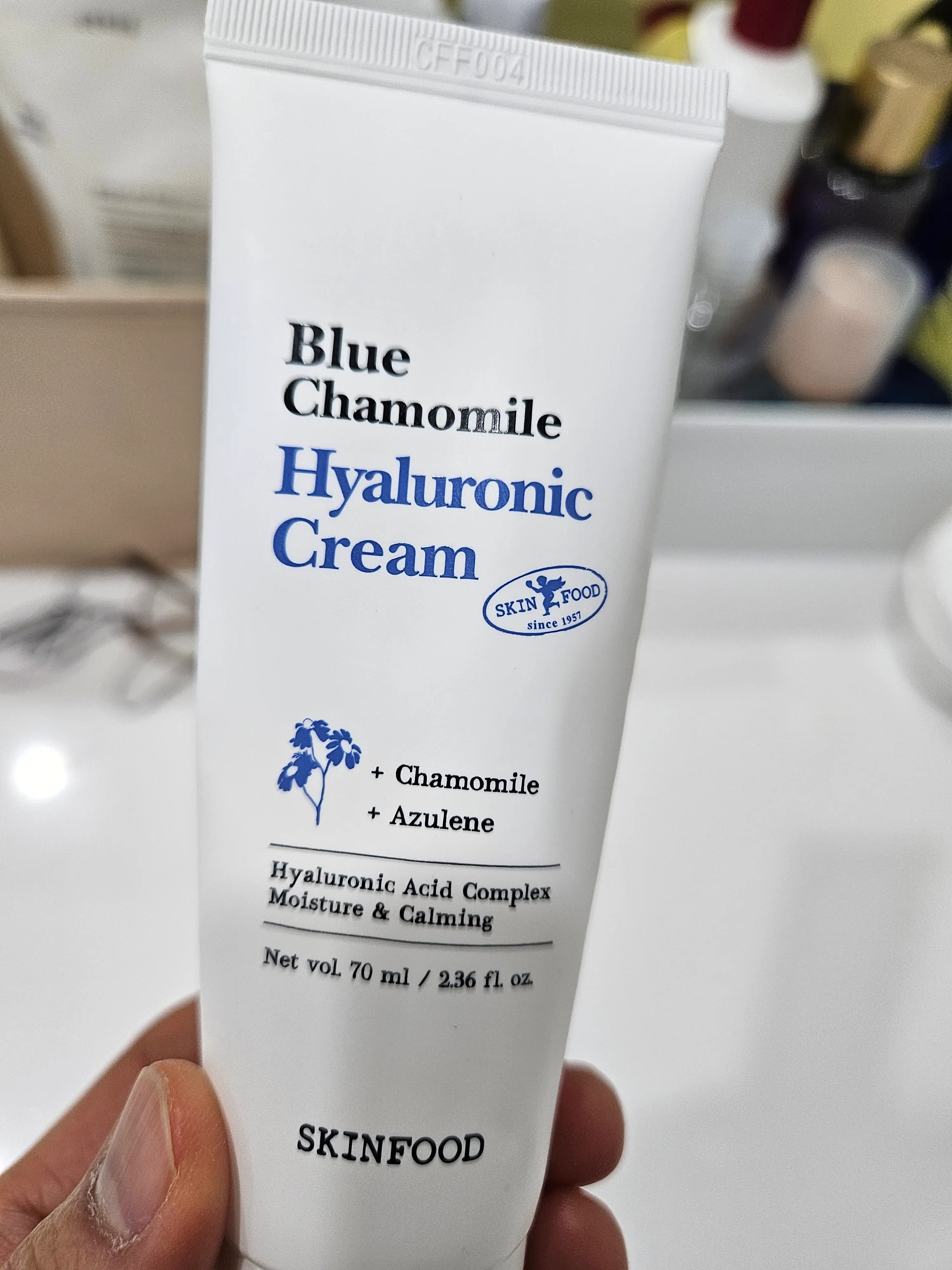 선택된 언니의파우치 리뷰 이미지 - [블루 캐모마일 히알루로닉 수분 크림]