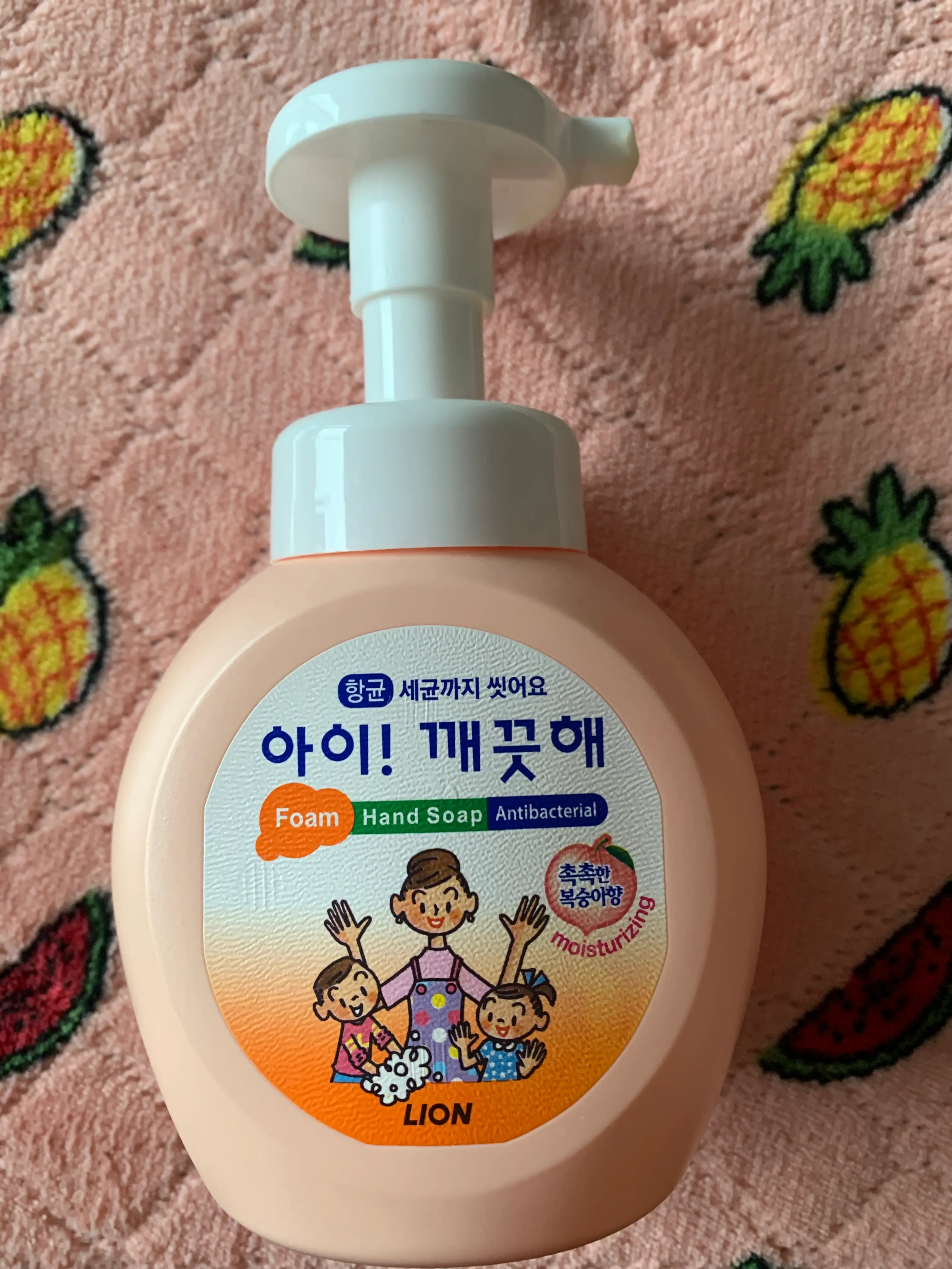 선택된 언니의파우치 리뷰 이미지 - [아이깨끗해 항균 폼 핸드솝 [복숭아향]]