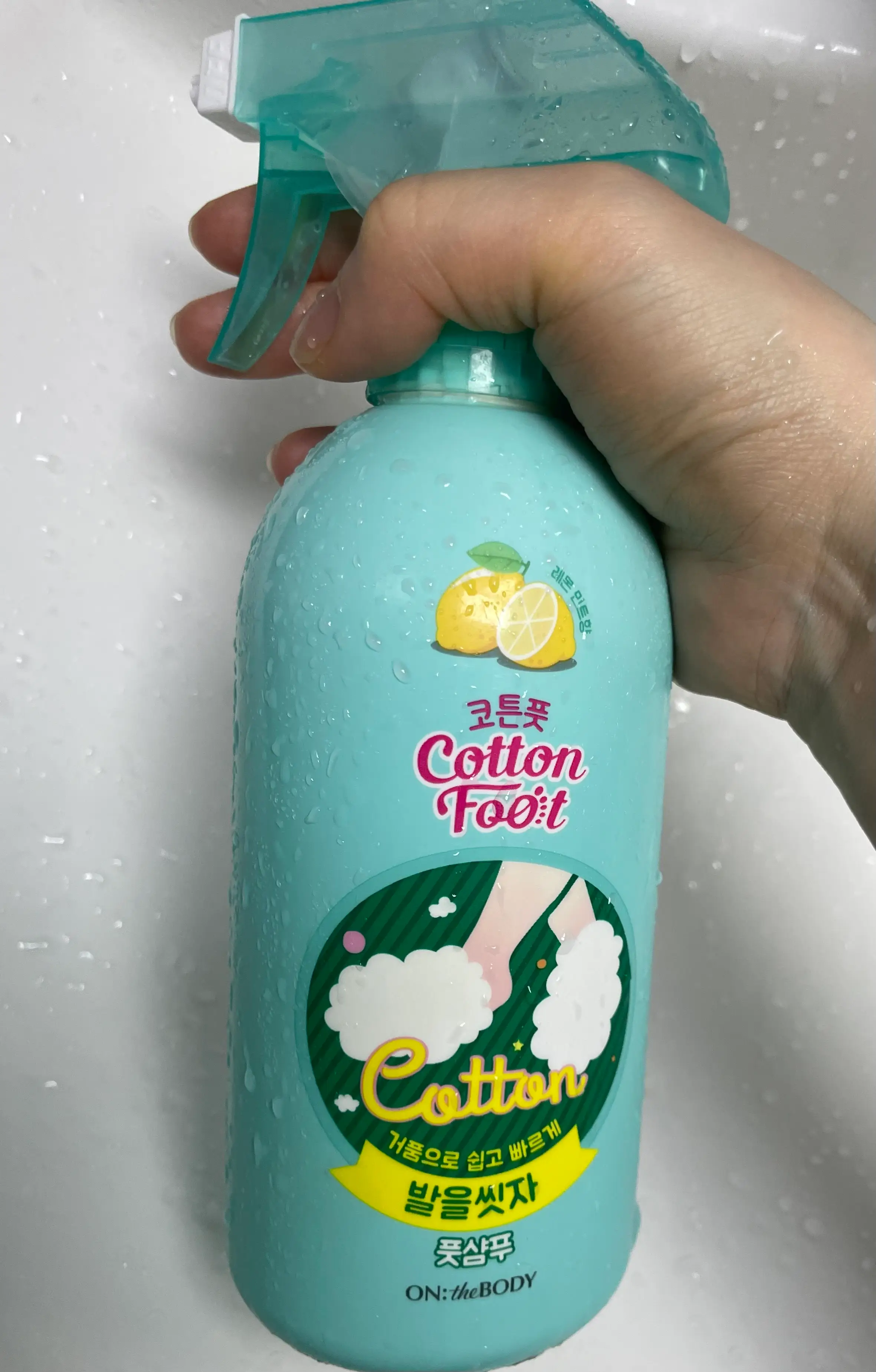 선택된 언니의파우치 리뷰 이미지 - [발을씻자 코튼 풋샴푸 [레몬]]