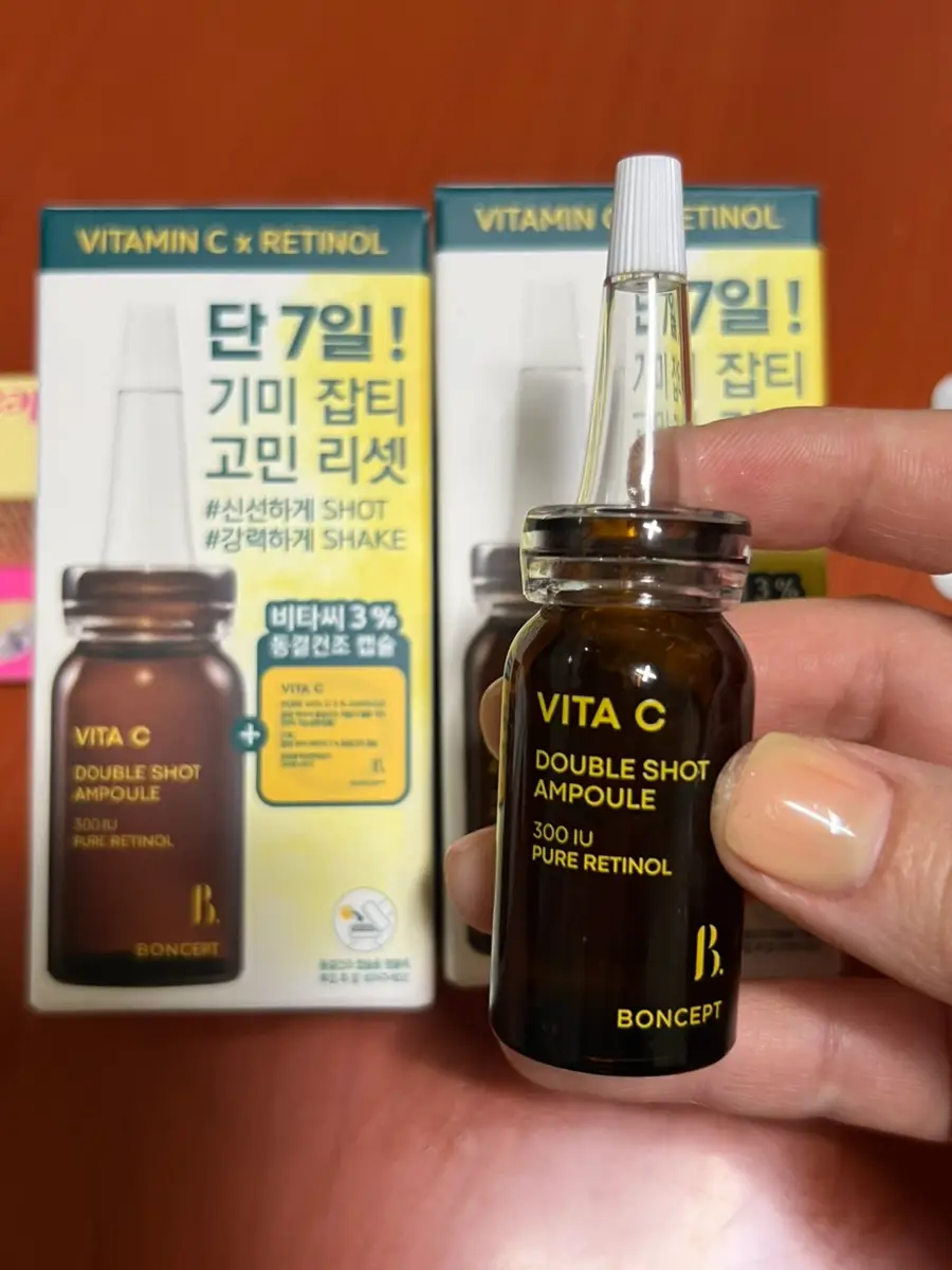 선택된 언니의파우치 리뷰 이미지 - [비타씨 동결 건조 더블샷 앰플 키트]