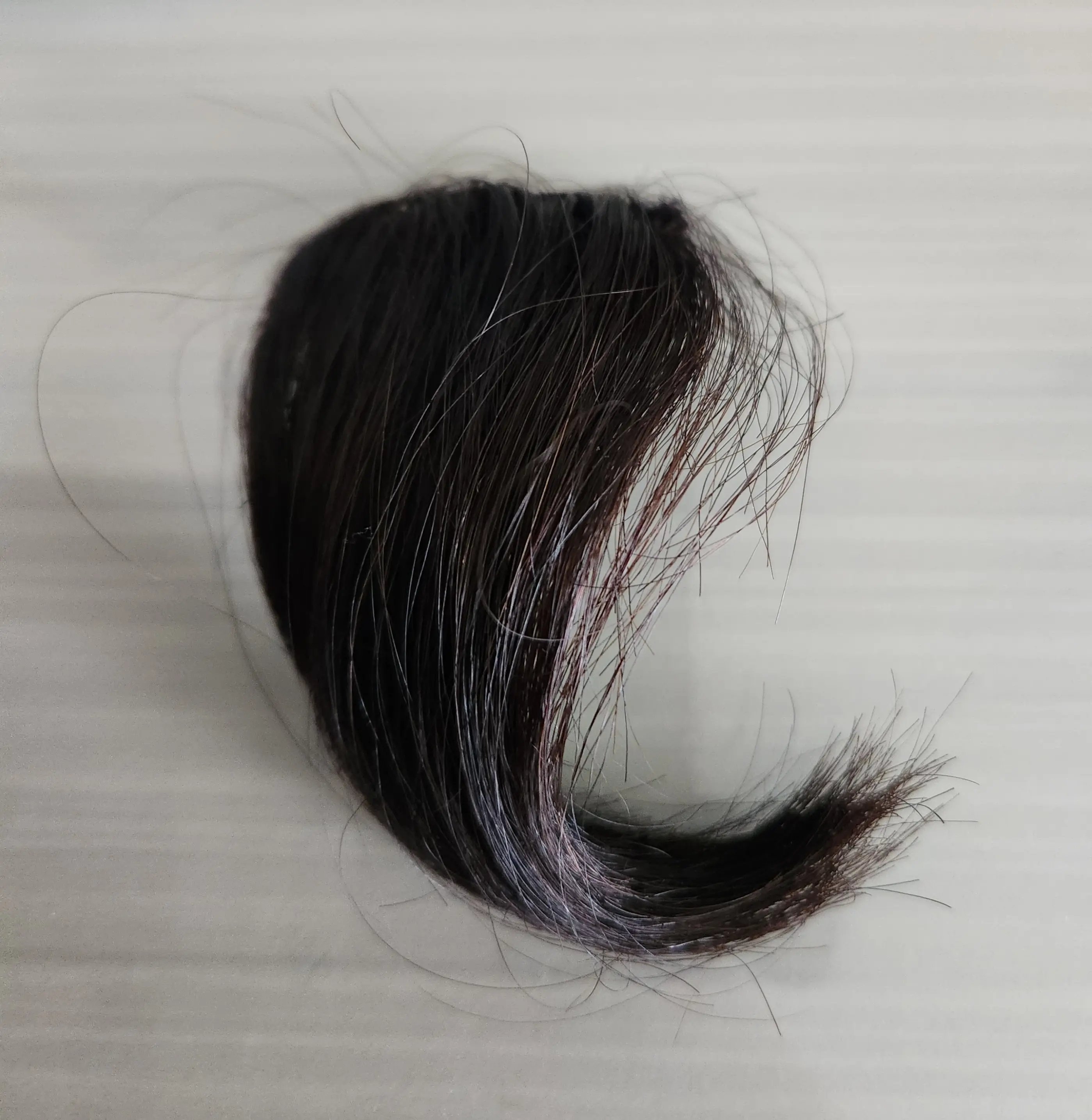 선택된 언니의파우치 리뷰 이미지 - [시스루뱅 테일 앞머리 가발 브라운]