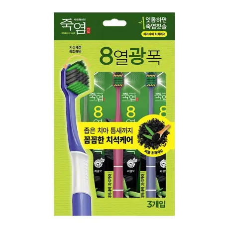 죽염 8열광폭 치석케어 칫솔
