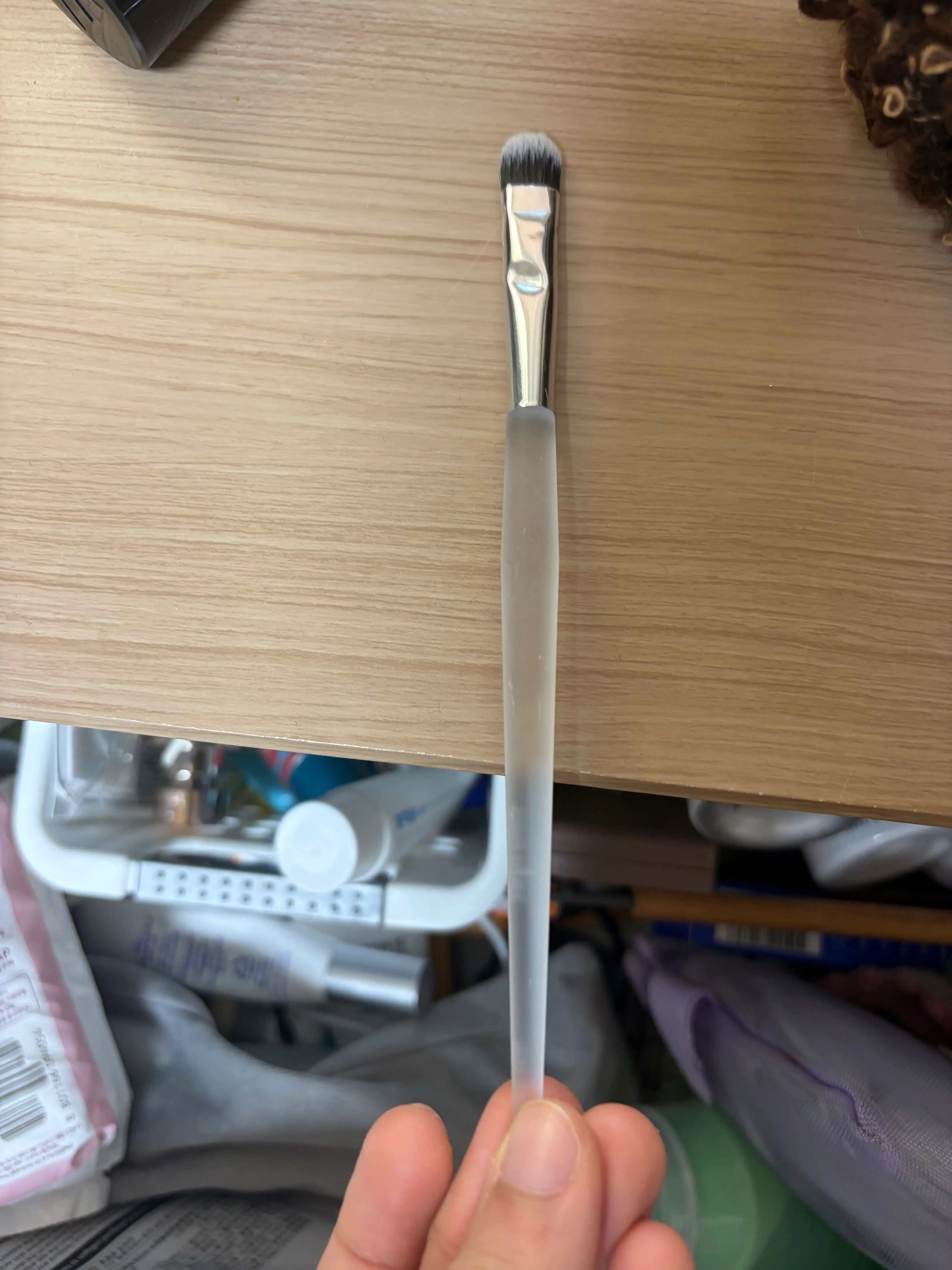 선택된 언니의파우치 리뷰 이미지 - [클리어 삼각 아이섀도우 브러시]