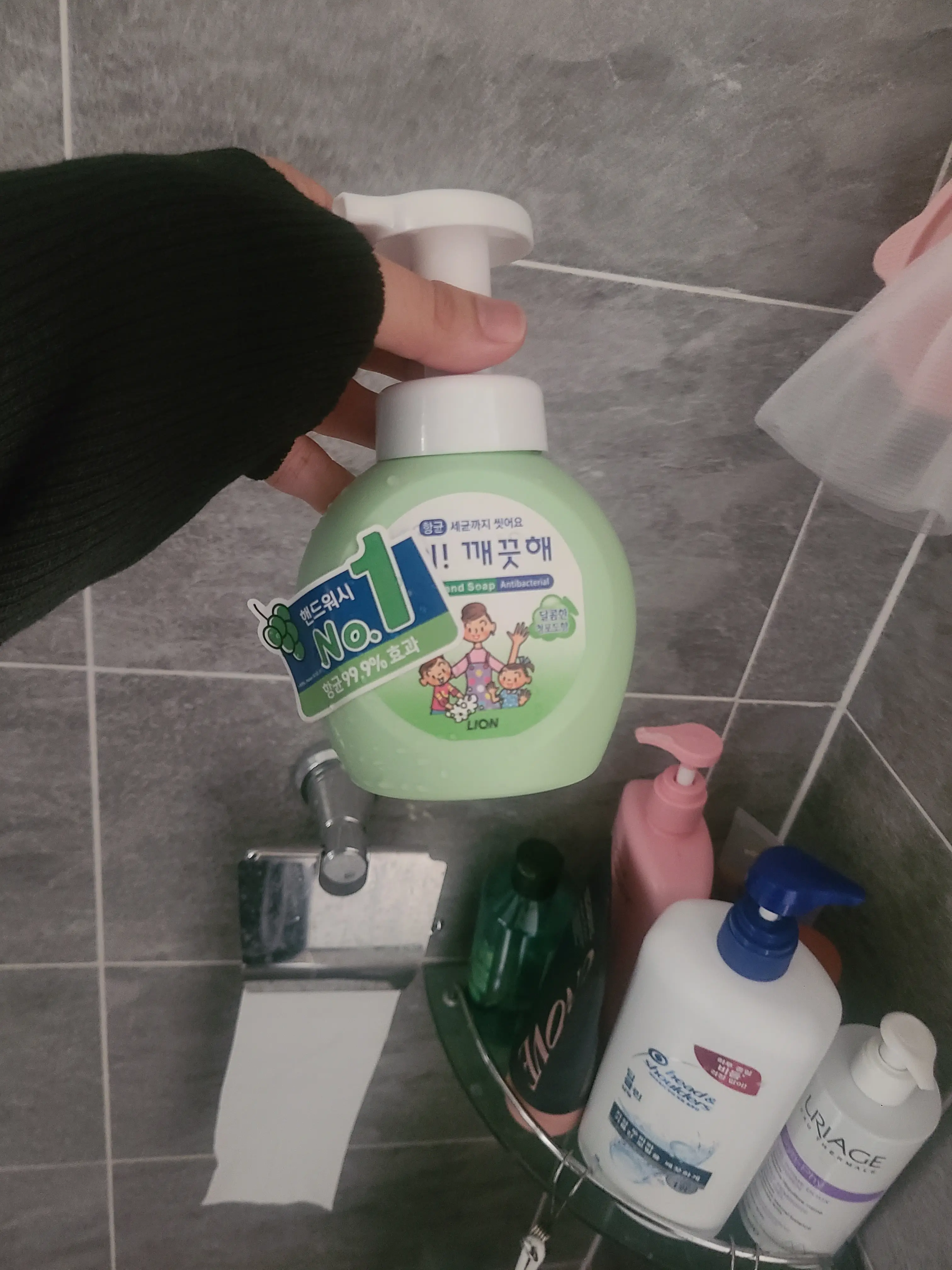 선택된 언니의파우치 리뷰 이미지 - [아이깨끗해 항균 폼 핸드솝 [청포도향]]