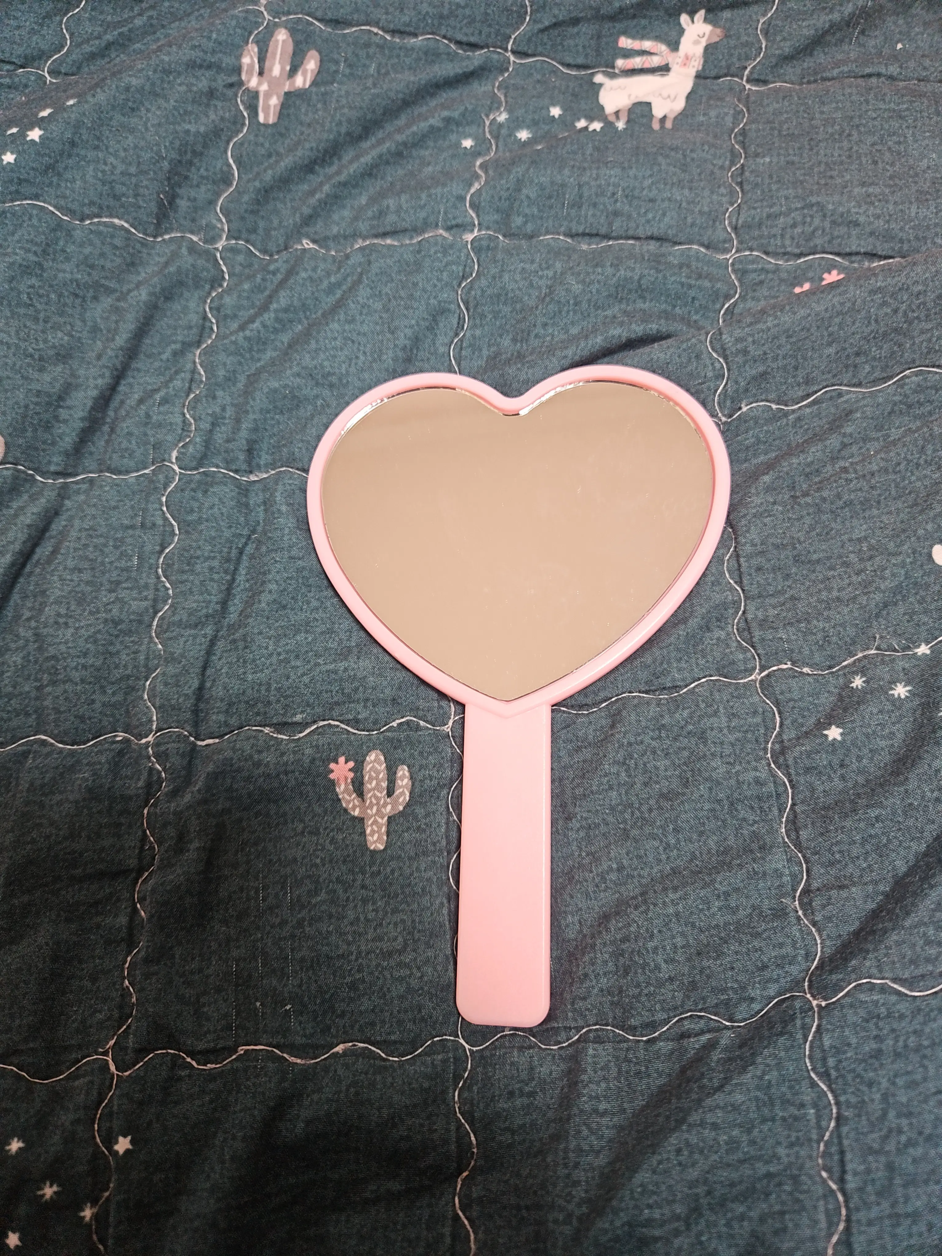 선택된 언니의파우치 리뷰 이미지 - [러블리 하트 손잡이 거울]