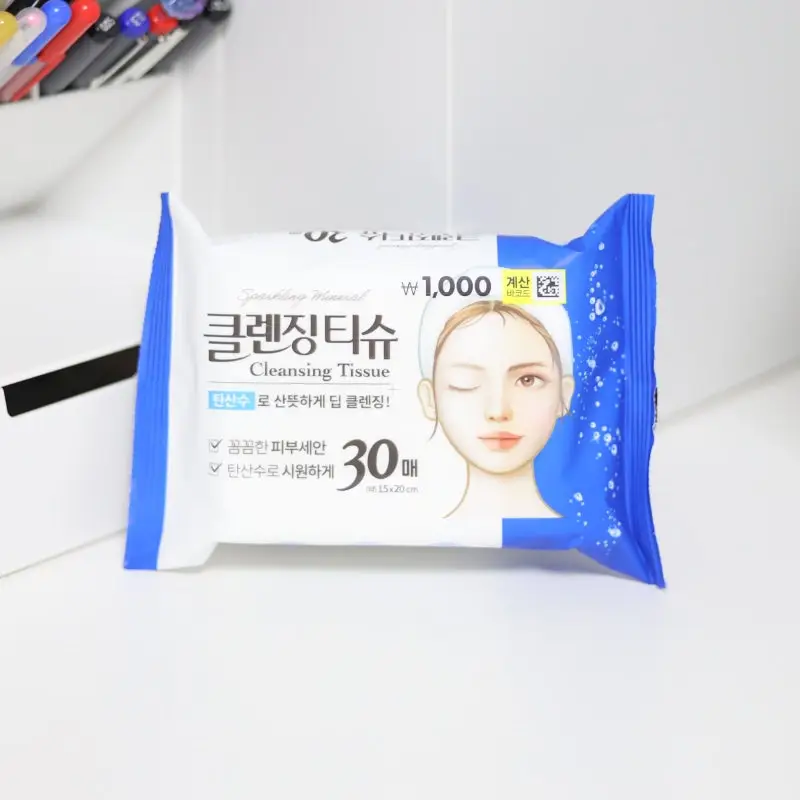 선택된 언니의파우치 리뷰 이미지 - [블루나 탄산수 클렌징티슈]