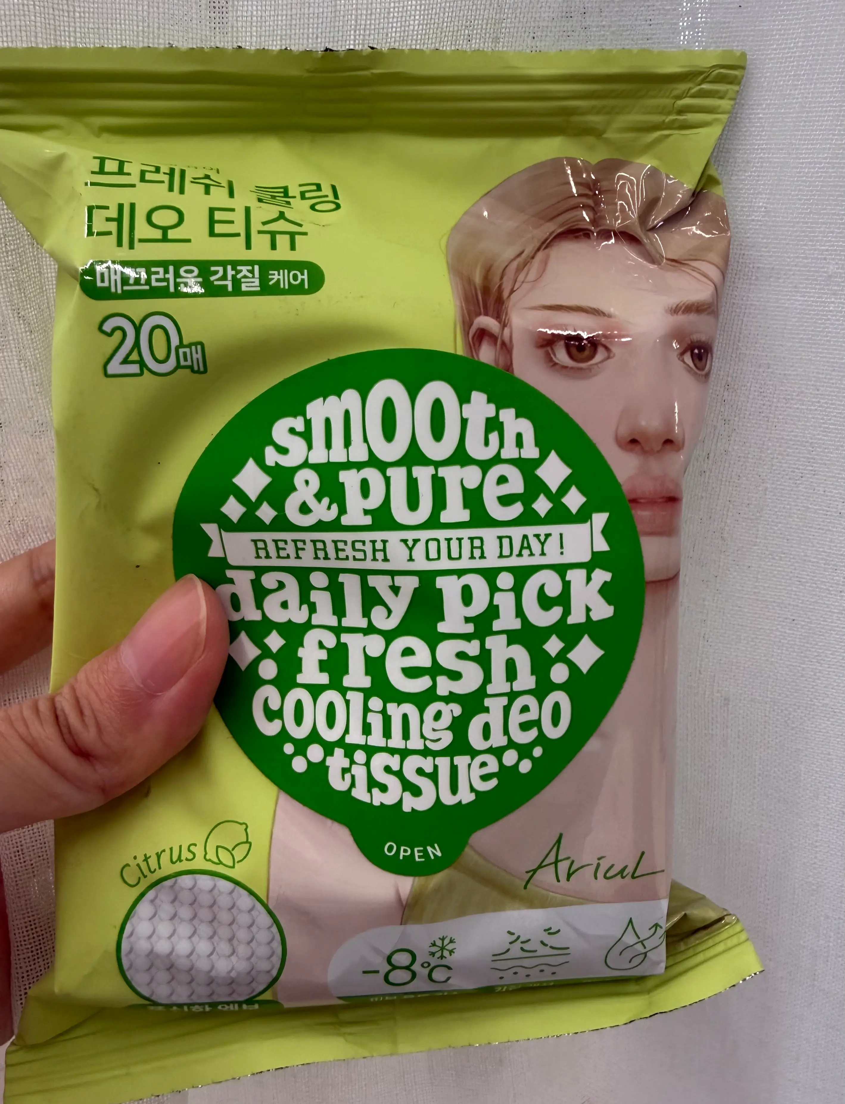 선택된 언니의파우치 리뷰 이미지 - [스무스앤퓨어 코튼 쿨링 데오 티슈]