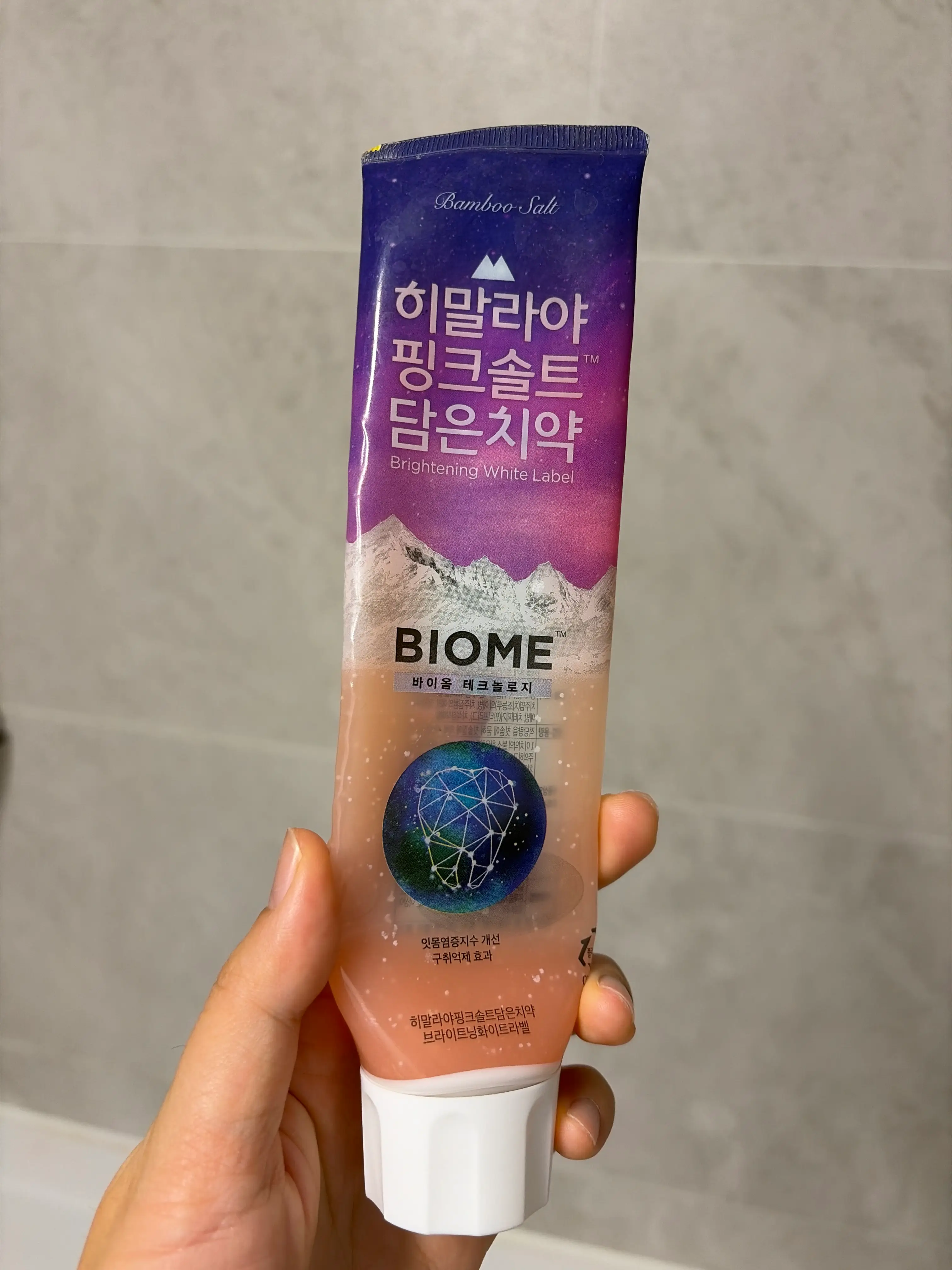 선택된 언니의파우치 리뷰 이미지 - [히말라야 핑크솔트 담은치약 브라이트닝 화이트라벨]