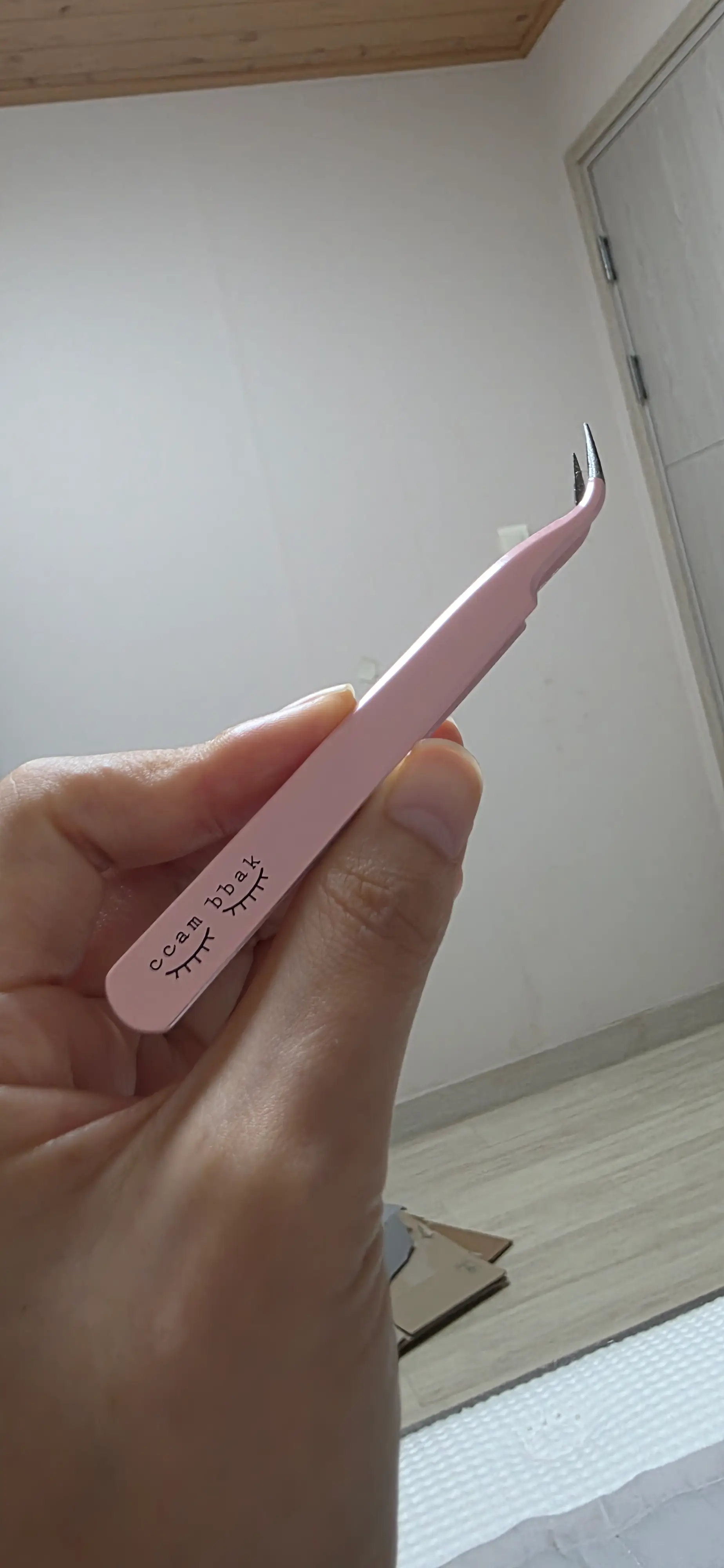 선택된 언니의파우치 리뷰 이미지 - [핑크 속눈썹 트위저 곡선형]