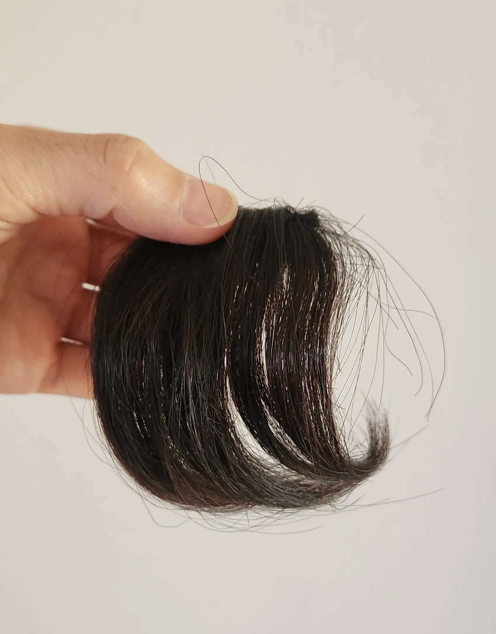 선택된 언니의파우치 리뷰 이미지 - [시스루뱅 테일 앞머리 가발 브라운]