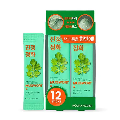 퓨어 에센스 쑥 버블 클렌징팩