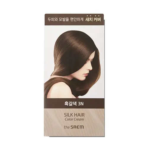 실크 헤어 컬러 크림 새치커버 [흑갈색]