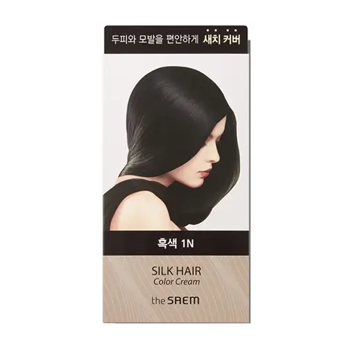 실크 헤어 컬러 크림 새치커버 [흑색]