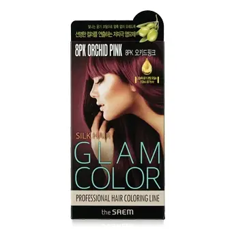 실크 헤어 글램 컬러 크림 8PK 오키드 핑크