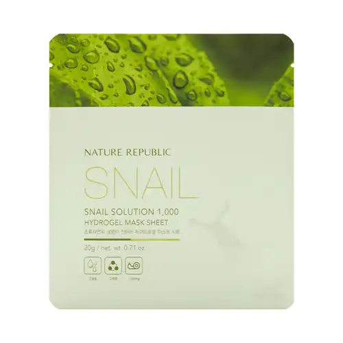 스네일 솔루션 1,000 하이드로겔 마스크 시트