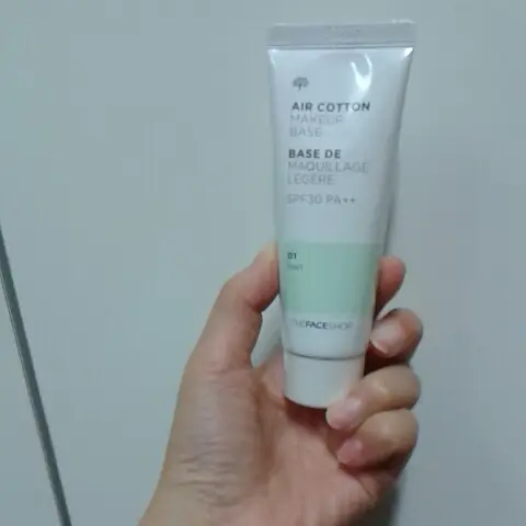 선택된 언니의파우치 리뷰 이미지 - [에어 코튼 메이크업베이스 [01 민트]]