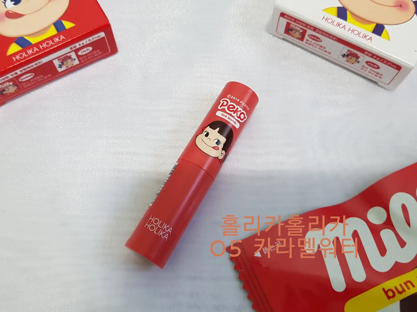 선택된 언니의파우치 리뷰 이미지 - [스윗페코 에디션 물방울 틴트밤 [05 카라멜워터]]