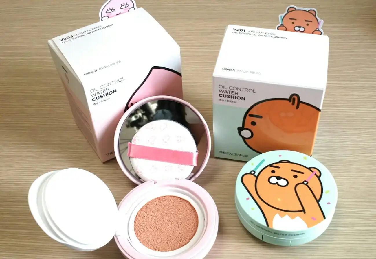  피지 잡는 수분 쿠션 [V201 애프리콧 베이지]