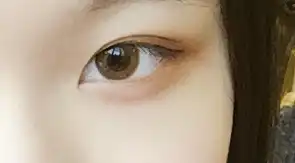 미묘 홀로그램 혼혈렌즈 [브라운]