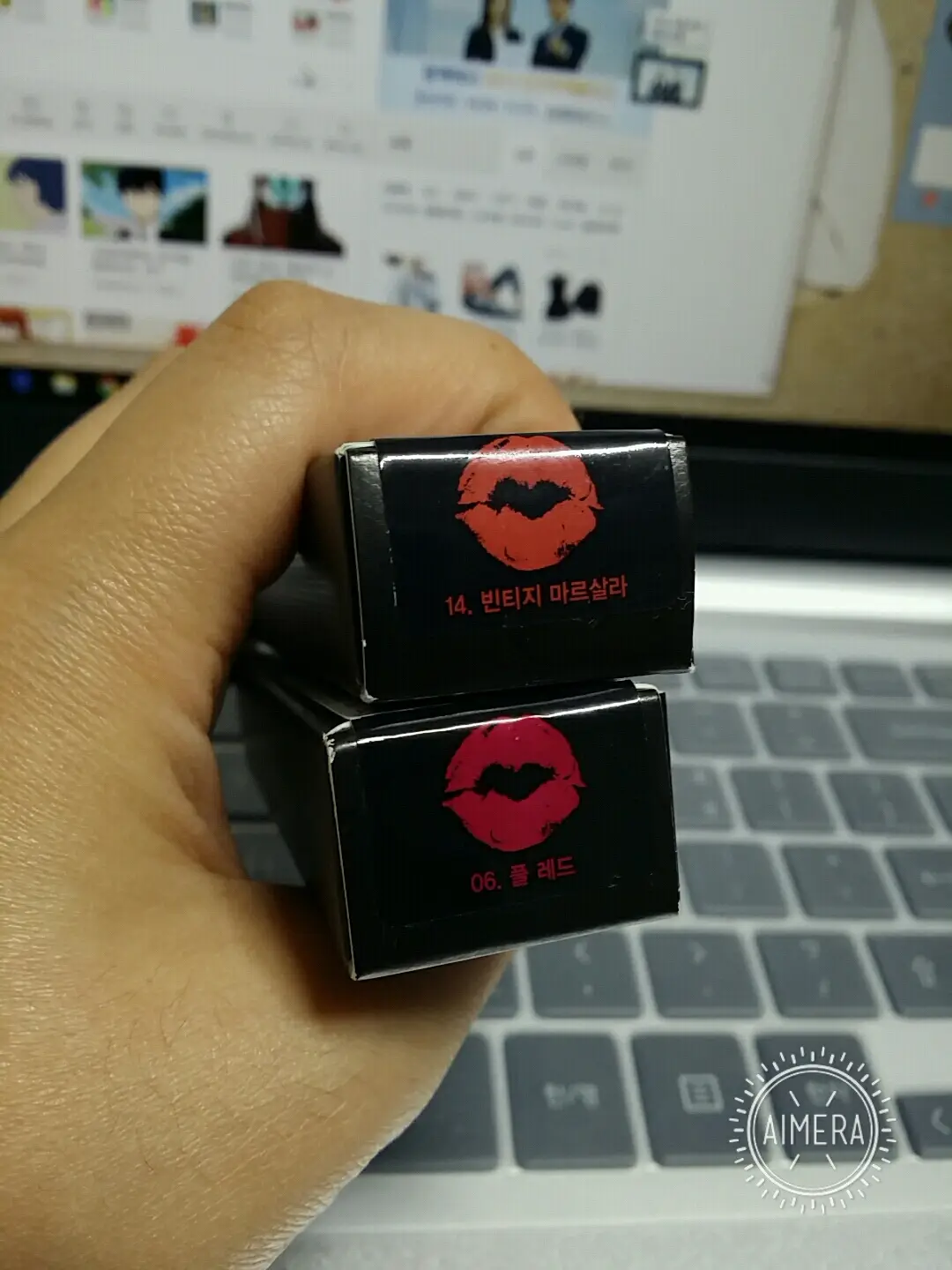 선택된 언니의파우치 리뷰 이미지 - [페이스잇 아티스트 큐브 립스틱 소프트 06 풀 레드]