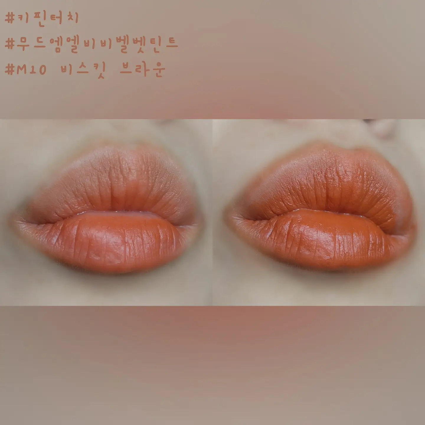선택된 언니의파우치 리뷰 이미지 - [무드 MLBB 벨벳틴트 [M10 비스킷브라운]]