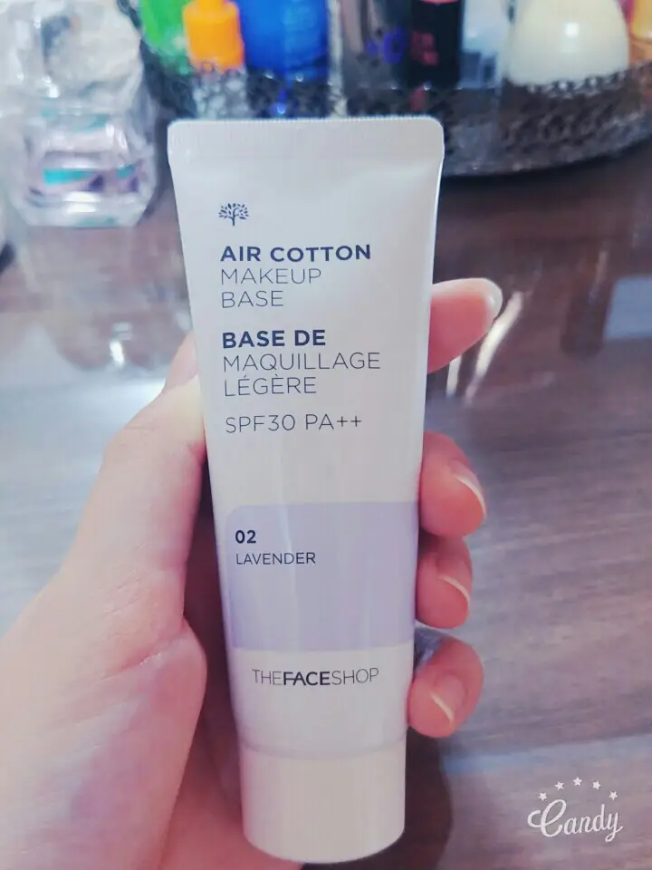 선택된 언니의파우치 리뷰 이미지 - [에어 코튼 메이크업베이스 [02 라벤더]]