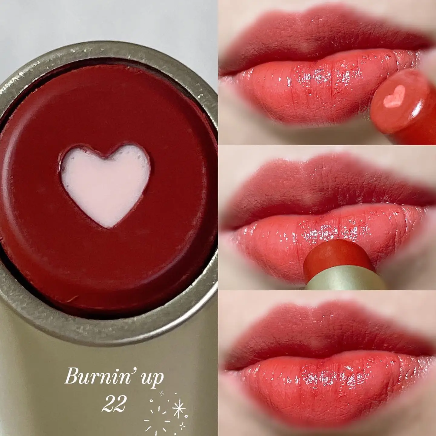 선택된 언니의파우치 리뷰 이미지 - [투 팜므 하트 코어 립스틱 [22 버닝 업]]