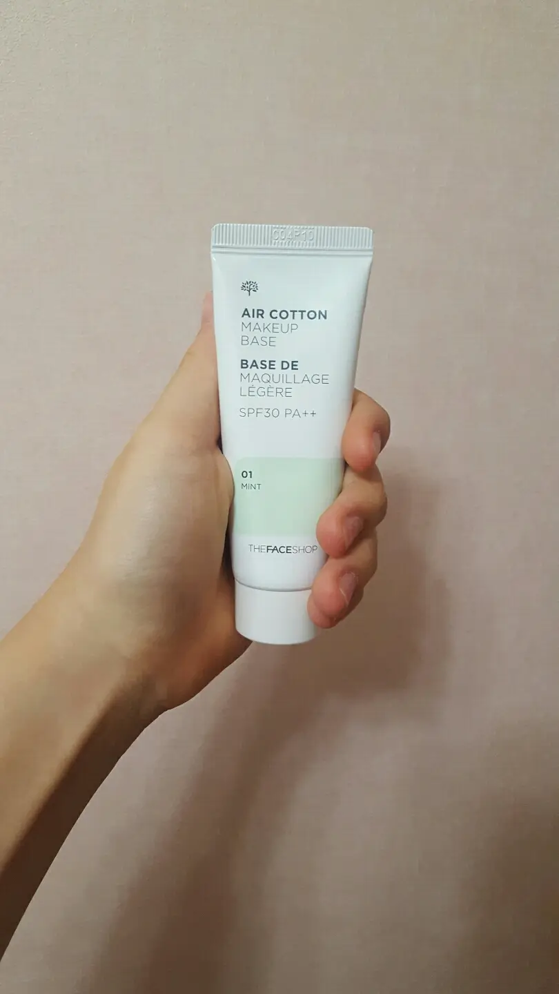 선택된 언니의파우치 리뷰 이미지 - [에어 코튼 메이크업베이스 [01 민트]]