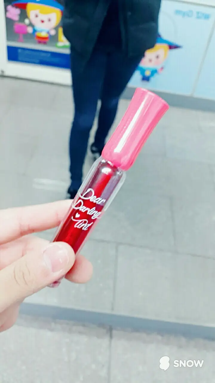 선택된 언니의파우치 리뷰 이미지 - [디어 달링 워터젤 틴트 [OR203 자몽 레드]]
