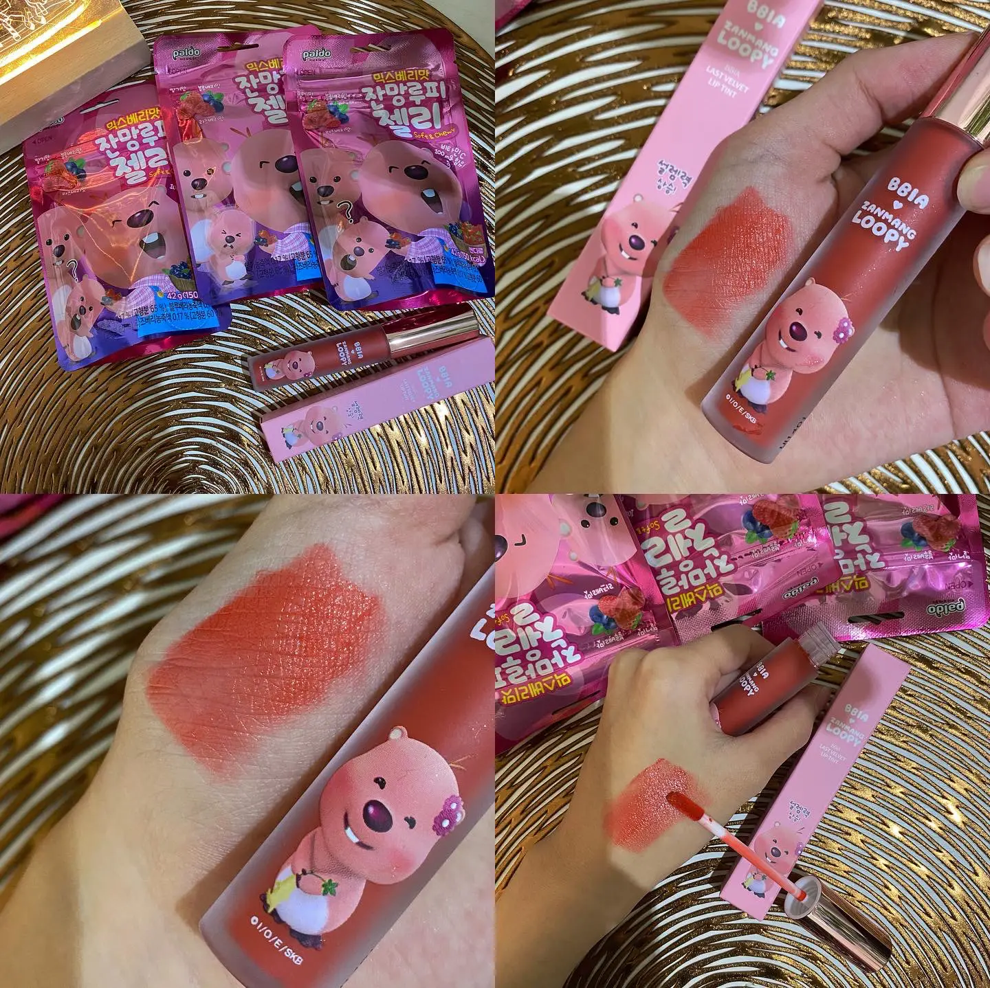 선택된 언니의파우치 리뷰 이미지 - [라스트 벨벳 립 틴트 잔망 루피 에디션 [L17 꽃보다살랑]]
