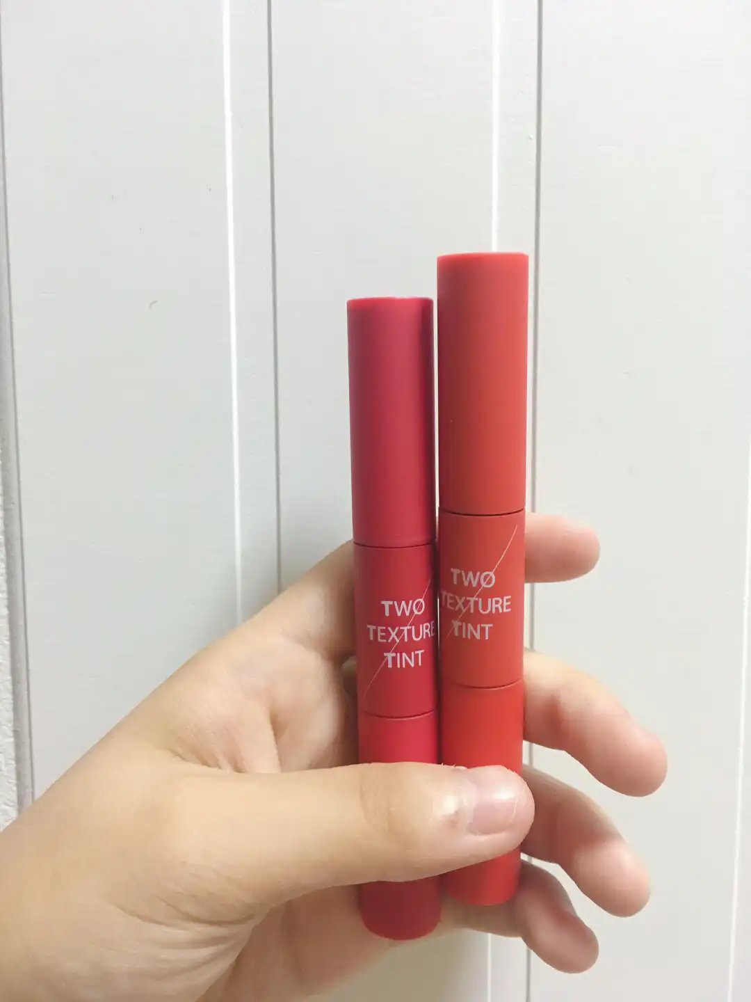 언니의파우치 리뷰 이미지 4 - [투 텍스처 틴트 [RD01 반반 레드 많이]]