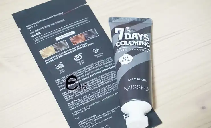 세븐데이즈 컬러링 헤어 트리트먼트 [애쉬 블랙]